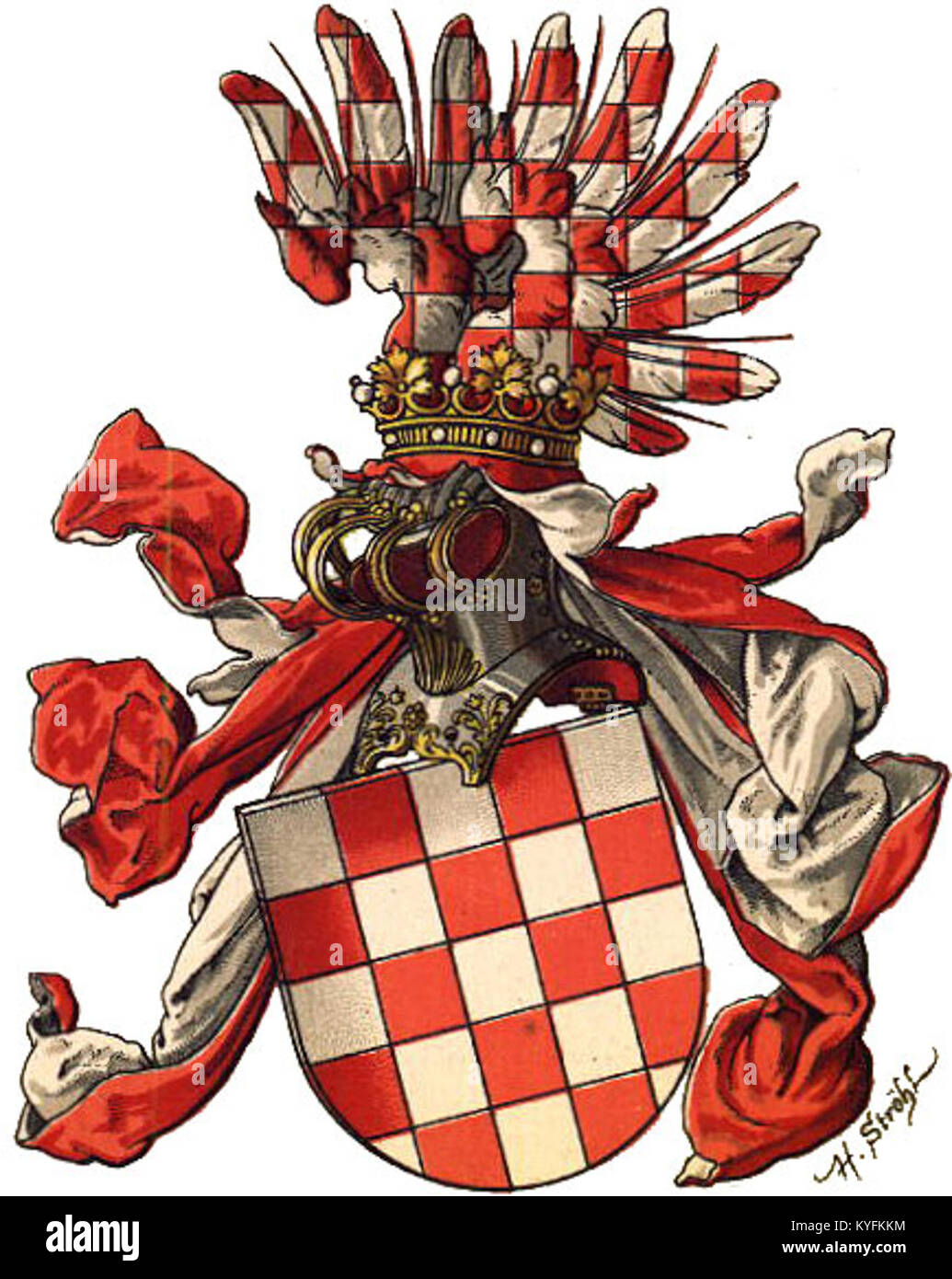 Wappen Königreich Croatien Stockfoto