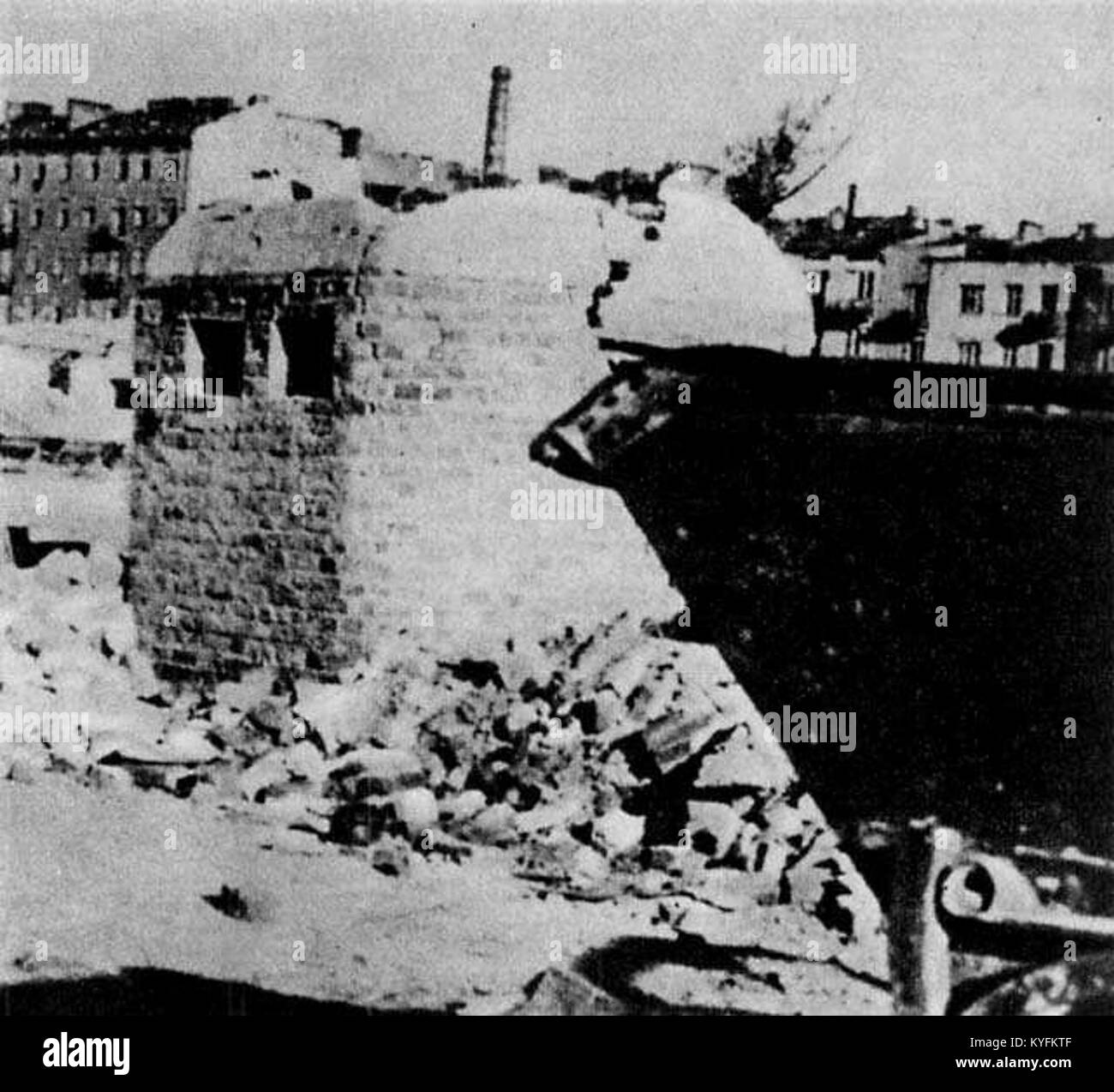 Der Gęsiówka-Bunker in Warschau war während des Warschauer Aufstandes ein bedeutender Ort und diente als Stützpunkt für polnische Widerstandskämpfer gegen deutsche Truppen. Stockfoto