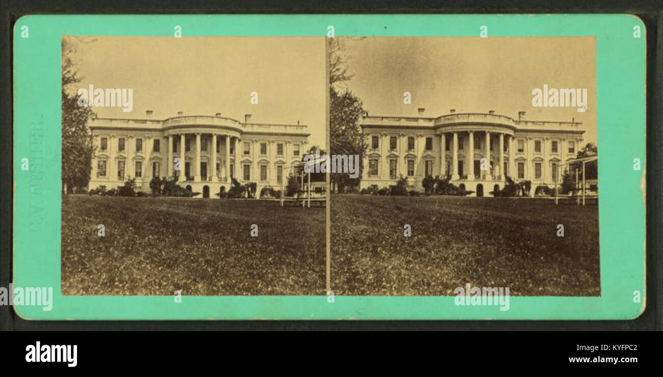 White House. Ostfassade aus Robert N. Dennis Sammlung von stereoskopischen Ansichten Stockfoto