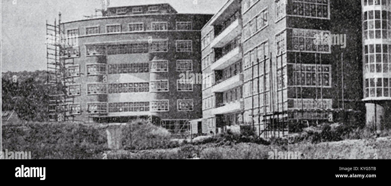 Eine Fotografie, die den Bau des Prinzessin Margaret Hospital 1956 darstellt. Stockfoto