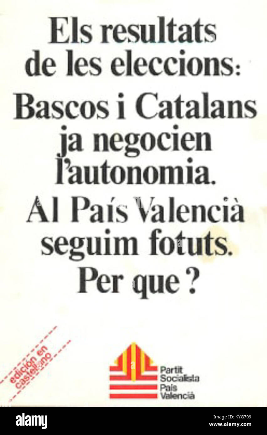 Després PSPV eleccions Stockfoto