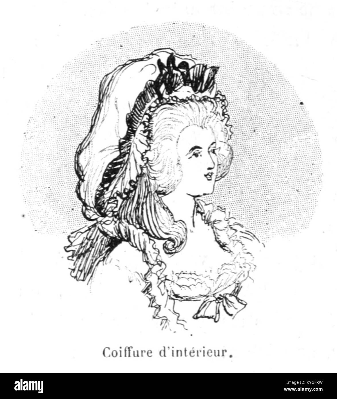 Diese Platte mit der Nummer 0214 aus Albert Robidas Buch „Mesdames nos aieules“ aus dem Jahr 1891 zeigt ein historisches Beispiel für Damenkostüme, das eine Epoche französischer Eleganz und Modeerbes repräsentiert. Stockfoto