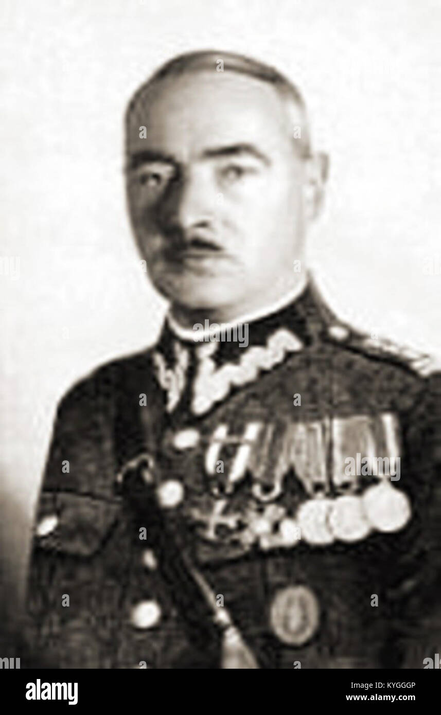 Roman Władysław Odzierzyński (1892–1975) war von 1950 bis 1953 polnischer Brigadegeneral und Premierminister der polnischen Exilregierung. Stockfoto