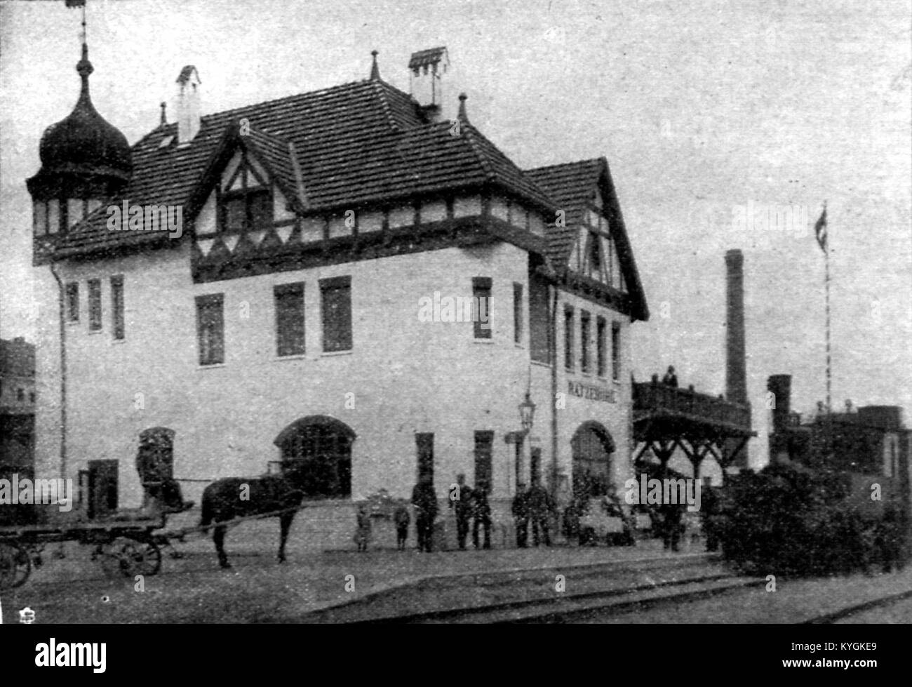 RZ Damals - RKb vollendeter Stadtbahnhof Stockfoto