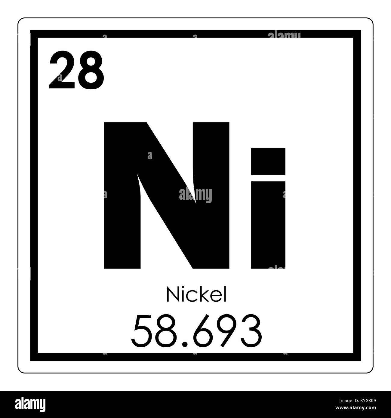 Nickel chemische Element Periodensystem Wissenschaft Symbol