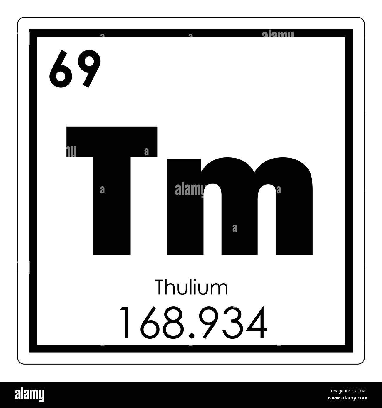 Thulium symbol Ausgeschnittene Stockfotos und -bilder - Alamy