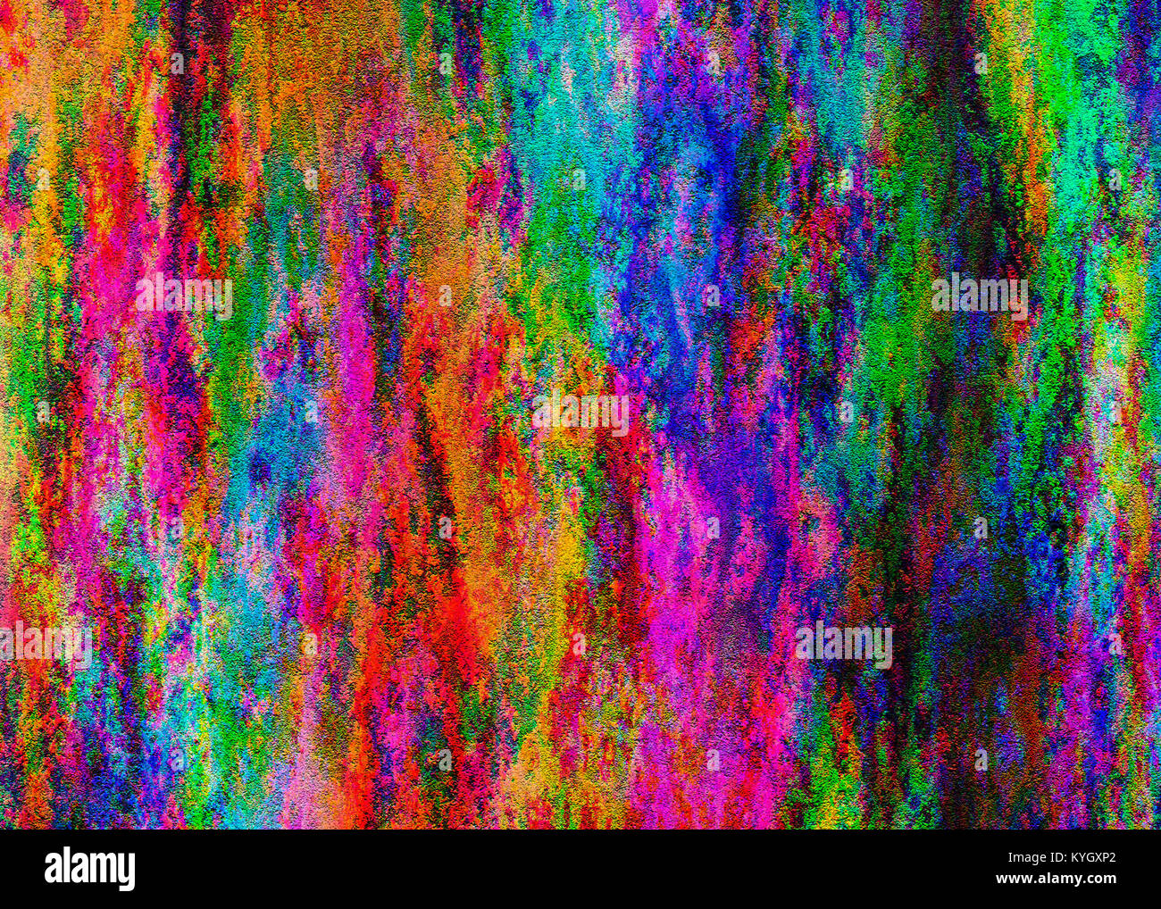 Schmutzige Farben an der Wand Stockfoto