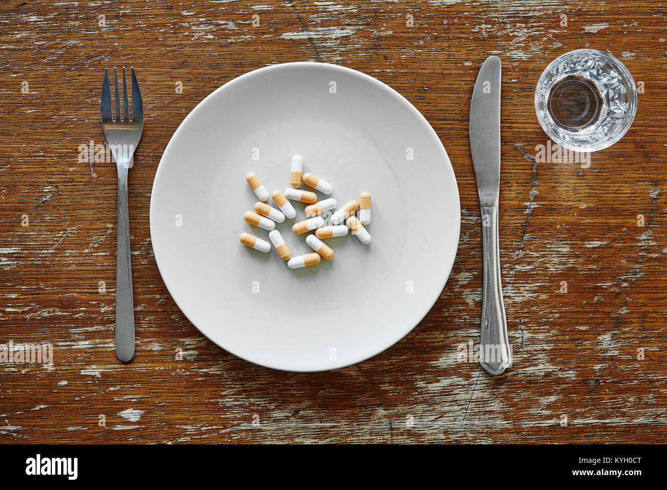 Drogen als Ernährung Nahrungsergänzungsmittel Stockfoto