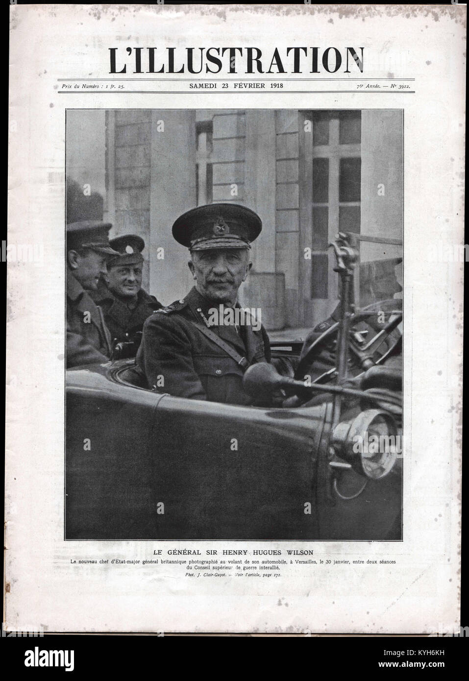 Feldmarschall Sir Henry Hughes Wilson, 1st Baronet, Senior British Army Offizieren des Ersten Weltkrieges Stockfoto