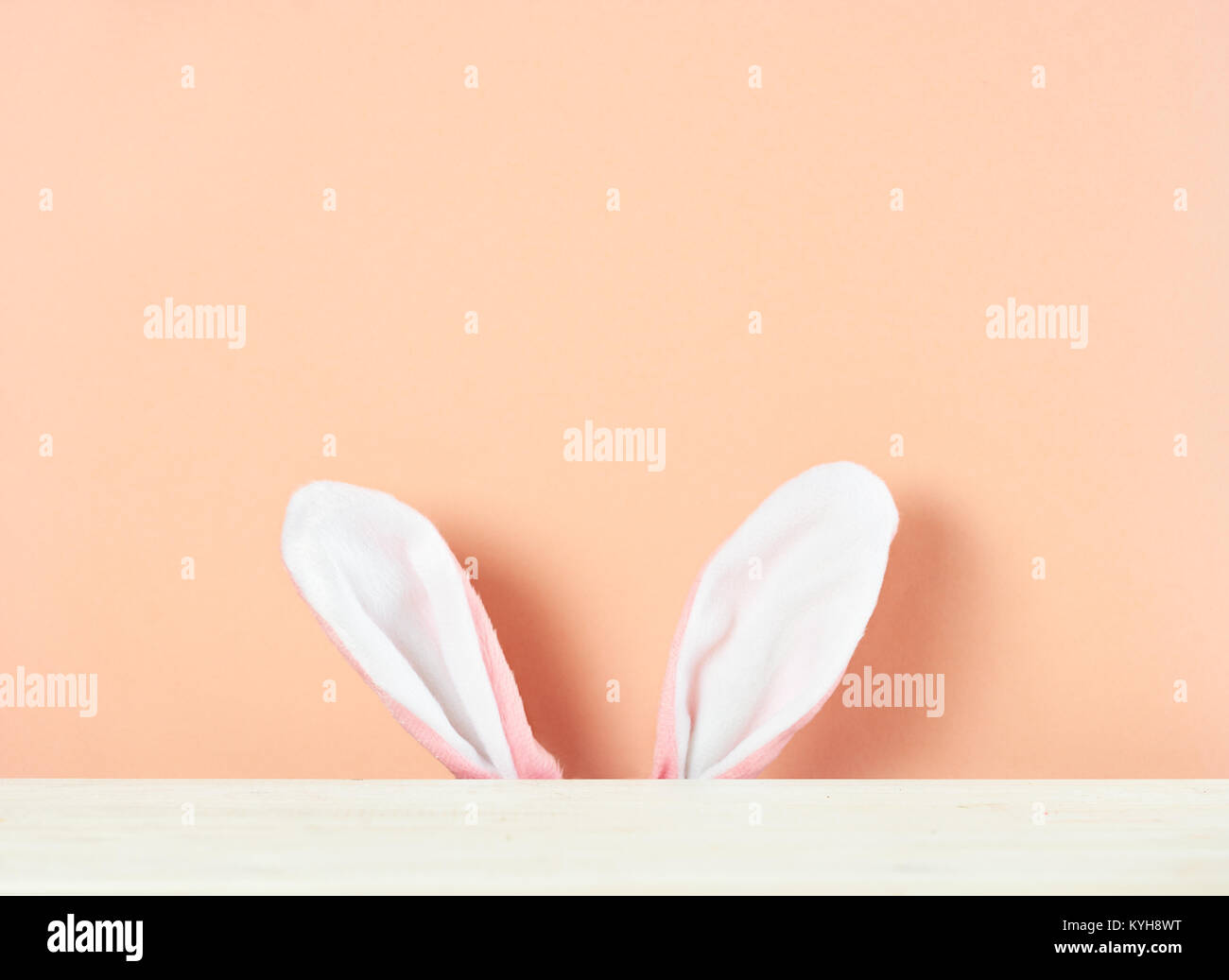 Ohren ist lustig Kaninchen heraus eine Tabelle Stockfoto