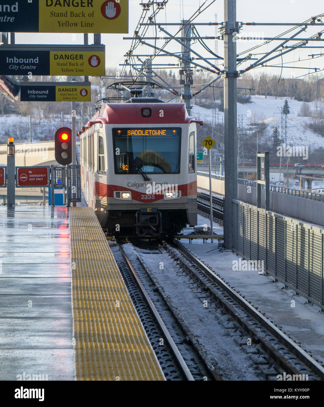 LRT Calgary AB Stockfoto