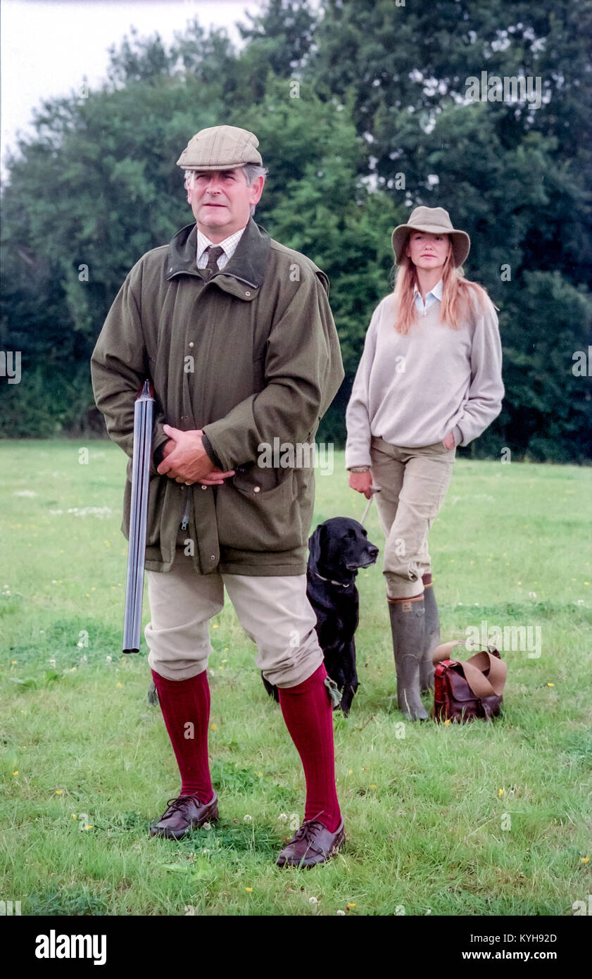 Richard Purdey, Vorsitzender des gunmakers James Purdey und Söhne, mit seiner Tochter Annika Stockfoto