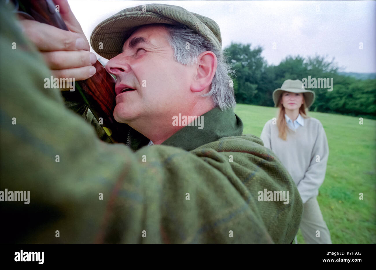 Richard Purdey, Vorsitzender des gunmakers James Purdey und Söhne, mit seiner Tochter Annika Stockfoto