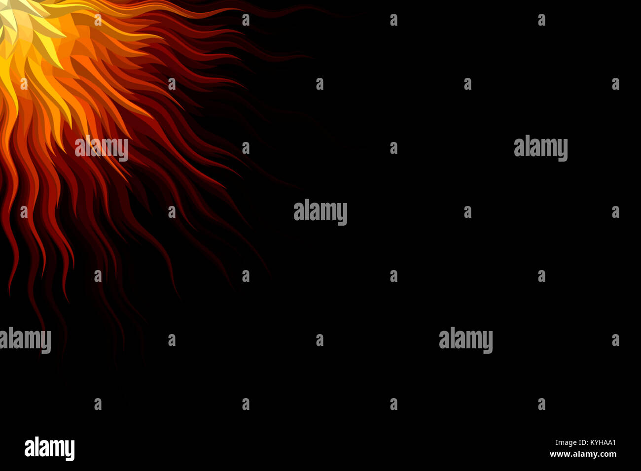 Comic Speed Lines radial Hintergrund wie eine Sonne. Rot Gelb Gradienten festliche Abbildung mit coy Raum. Stockfoto