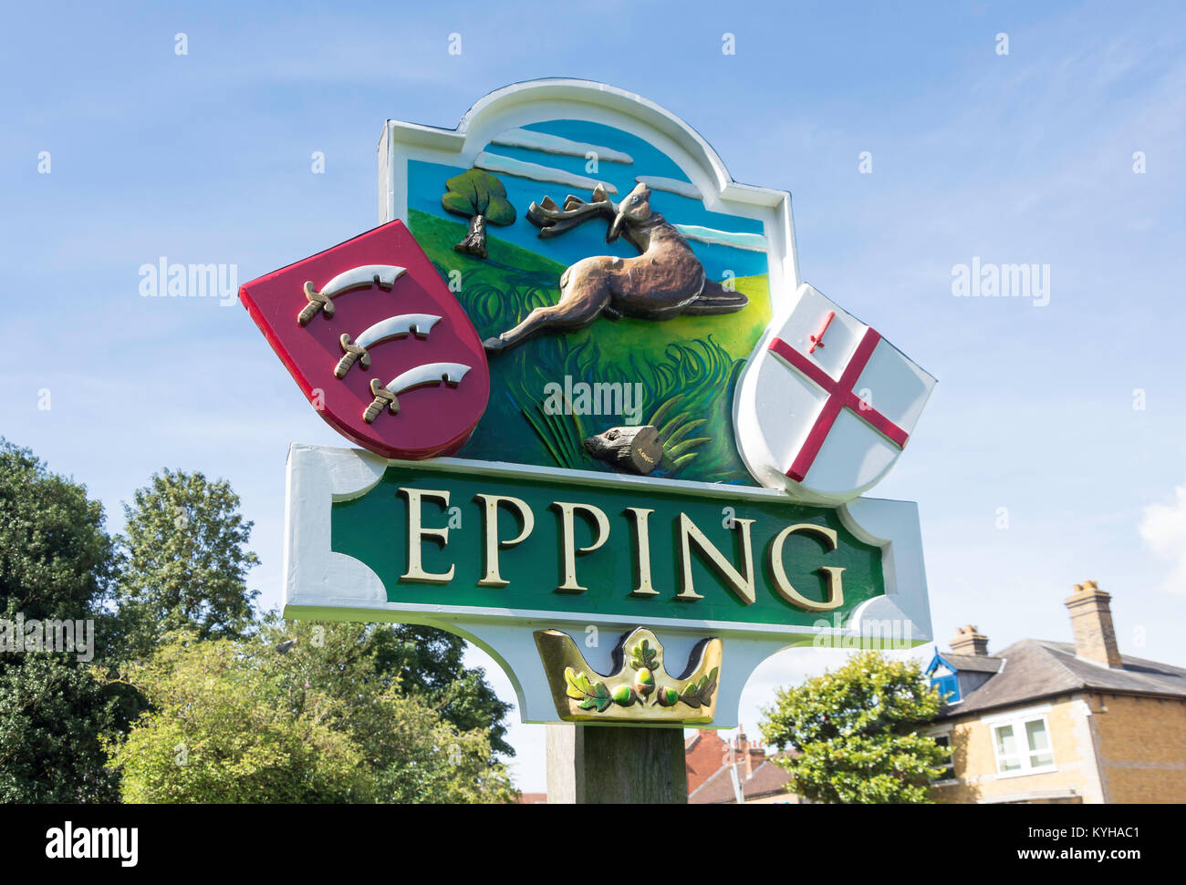 Epping stadt zeichen high street epping essex center holzeingang -Fotos ...