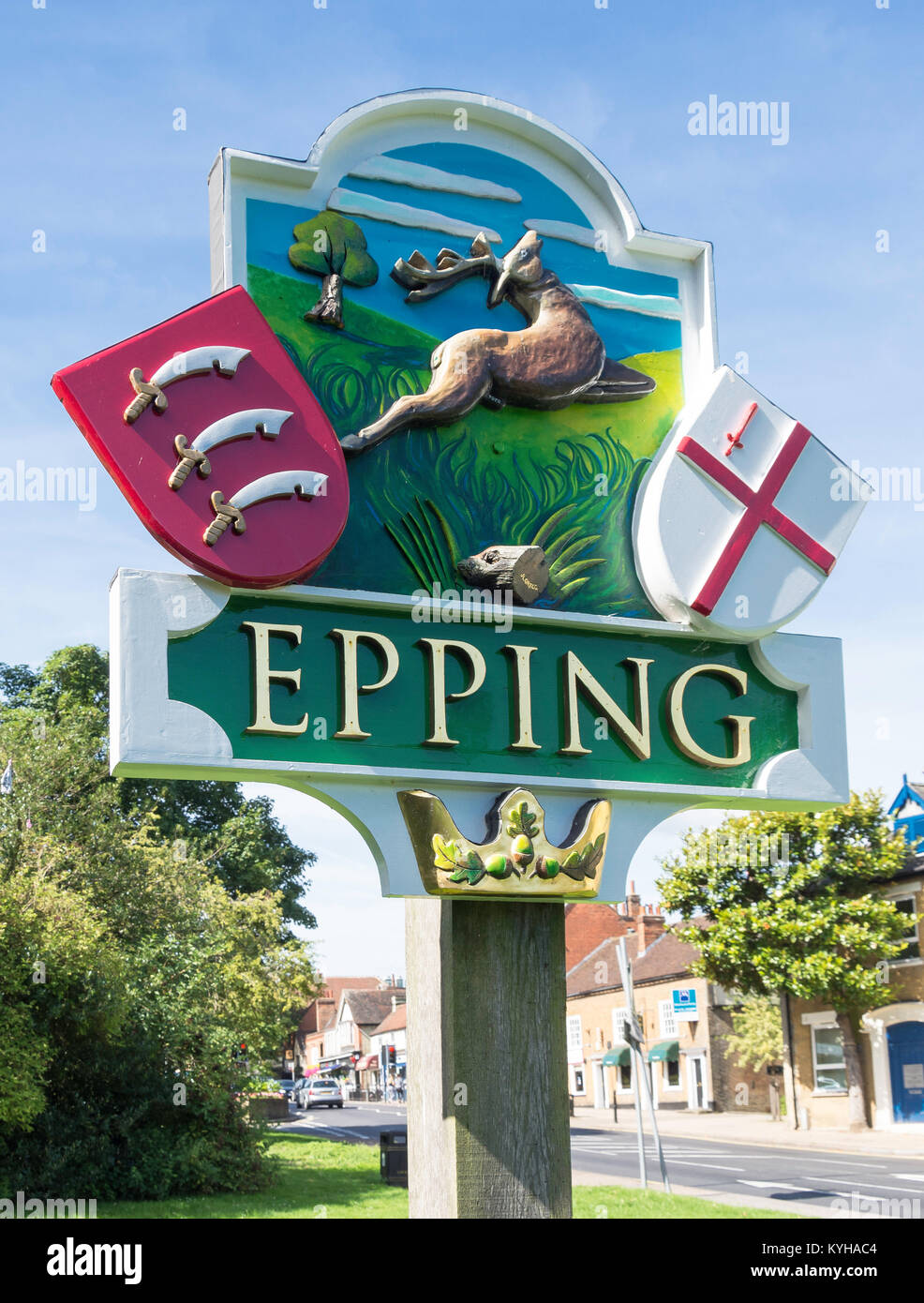 Epping stadt zeichen high street epping essex center holzeingang -Fotos ...