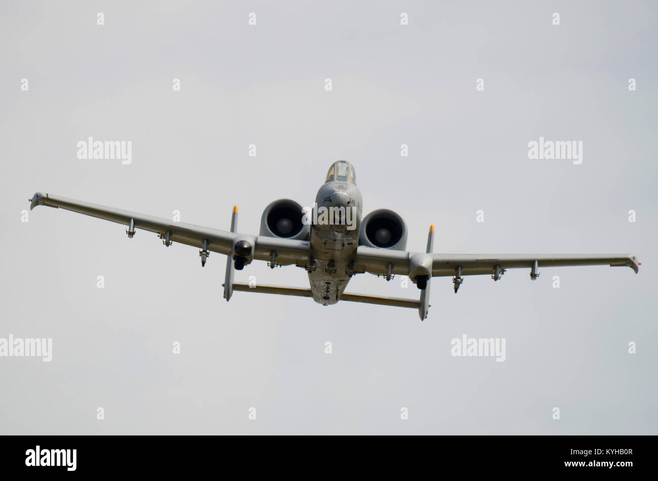 Republik Fairchild A-10 Thunderbolt II ist ein US-amerikanischer Zweimotorige gerade Flügel Jet für Tank sprengende Boden Angriff entwickelt. Stockfoto
