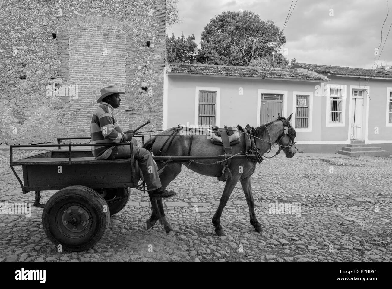 Pferdewagen Trinidad Kuba Stockfoto