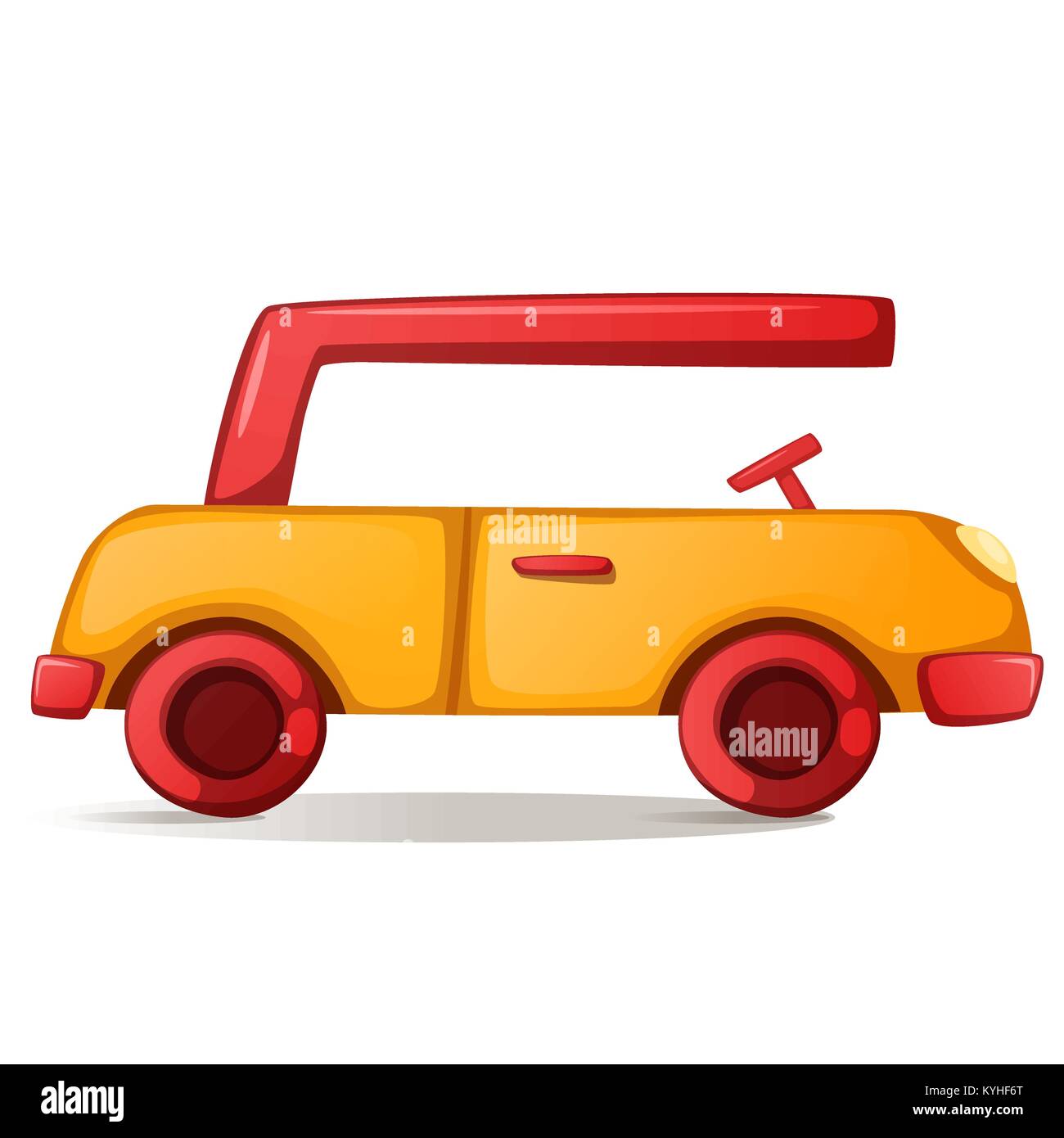 Süß, lustig Auto Abbildung. Stock Vektor