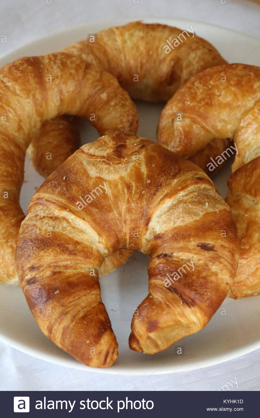 Ein Bamberger Hornerl (Bamberg Horn), eine Art von Croissant, traditionell in Bamberg, Deutschland Stockfoto