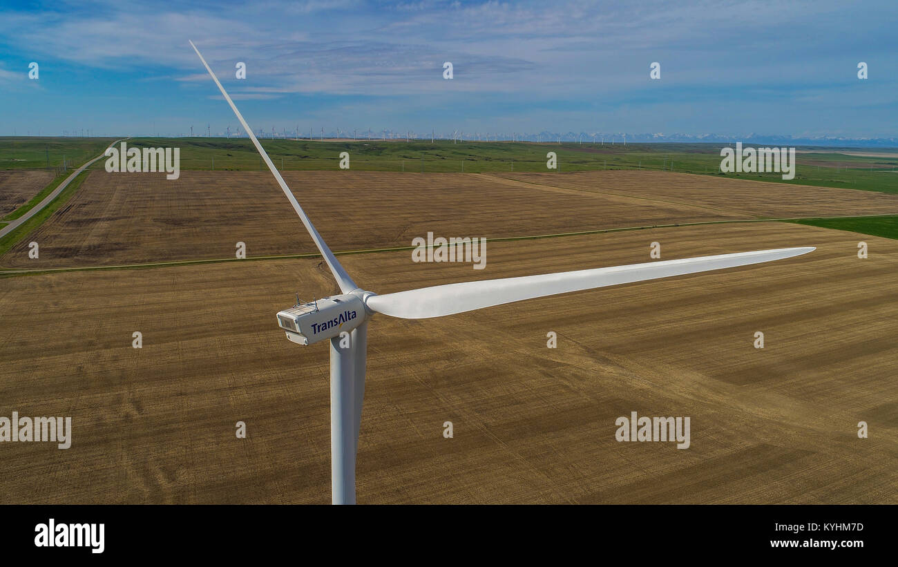 Prairie wind turbine Stockfoto