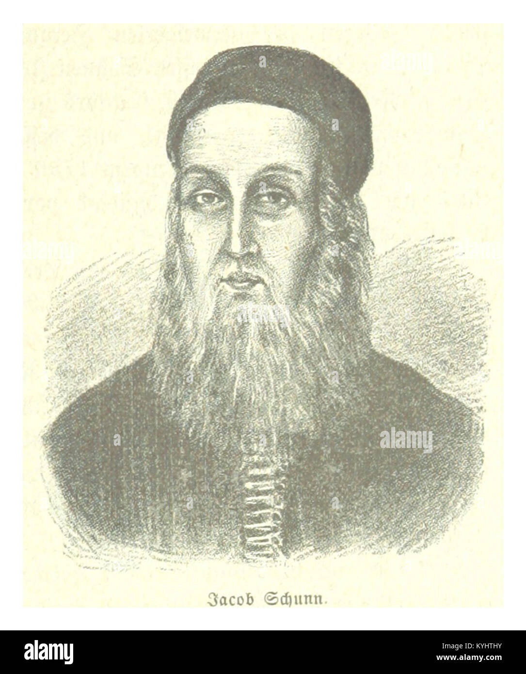 Jacob Schunn, ein evangelischer Pfarrer aus Birthholm (1741–1759), ist für seine Beiträge zum Ordensleben und zur Gemeinschaft im 18. Jahrhundert dokumentiert. Stockfoto