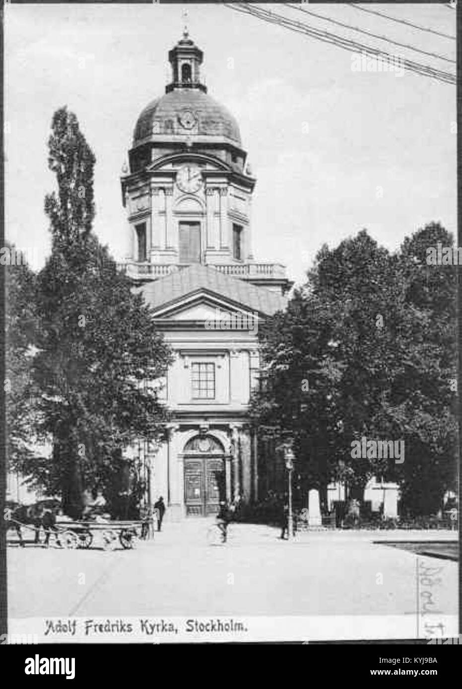 Stockholm, Adolf Fredriks kyrka - KMB-16000200106197 Stockfoto