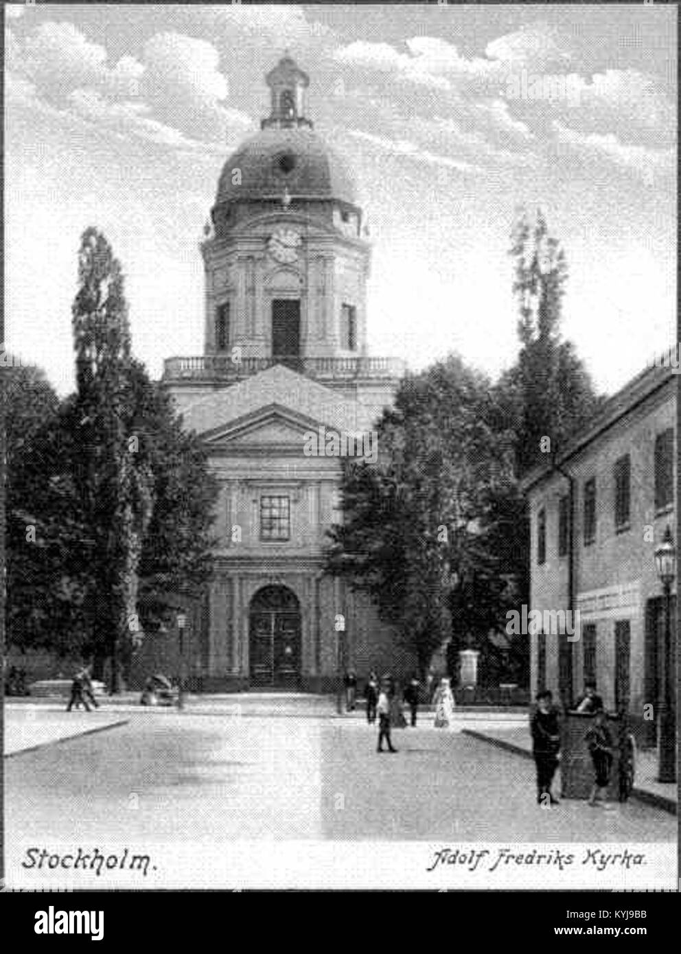 Stockholm, Adolf Fredriks kyrka - KMB-16000200106203 Stockfoto