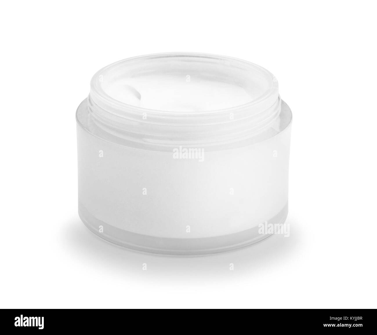 Parfum Creme auf weißem Hintergrund Stockfoto