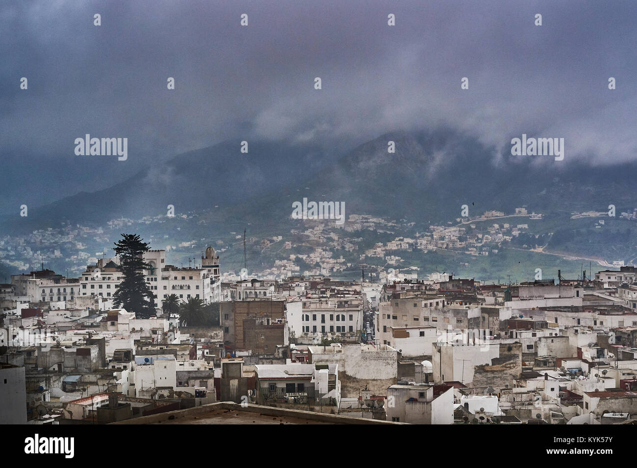 Rif Gebirge über Tétouan, Marokko Stockfoto