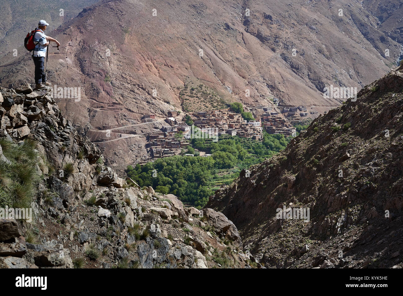 Berberdorf, Atlas Gebirge, Provinz Al Haouz, Marokko Stockfoto