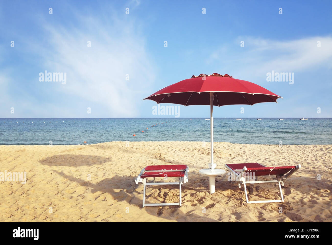 Urlaub am Meer in Italien, Mittelmeer küste in Sardinien Stockfoto