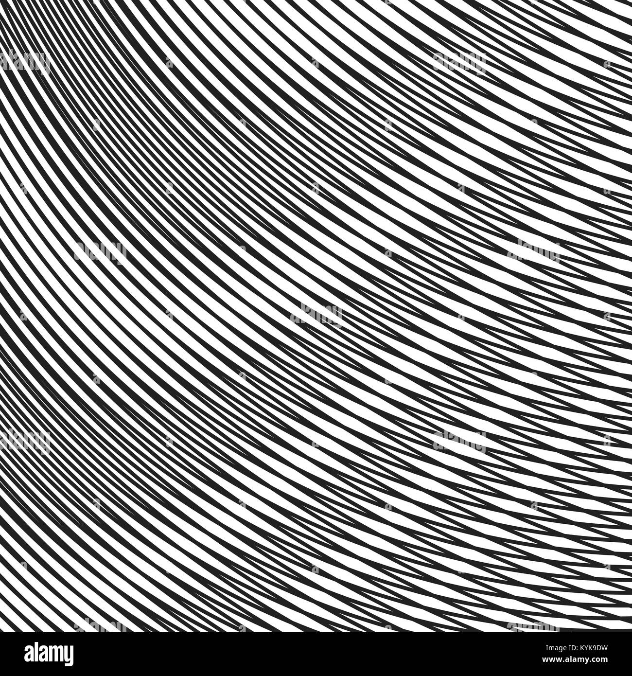 Gebogene Überlappende Linien. Abstrakte halftone Wellen. Vektorgrafik Hintergrund für Design Stock Vektor