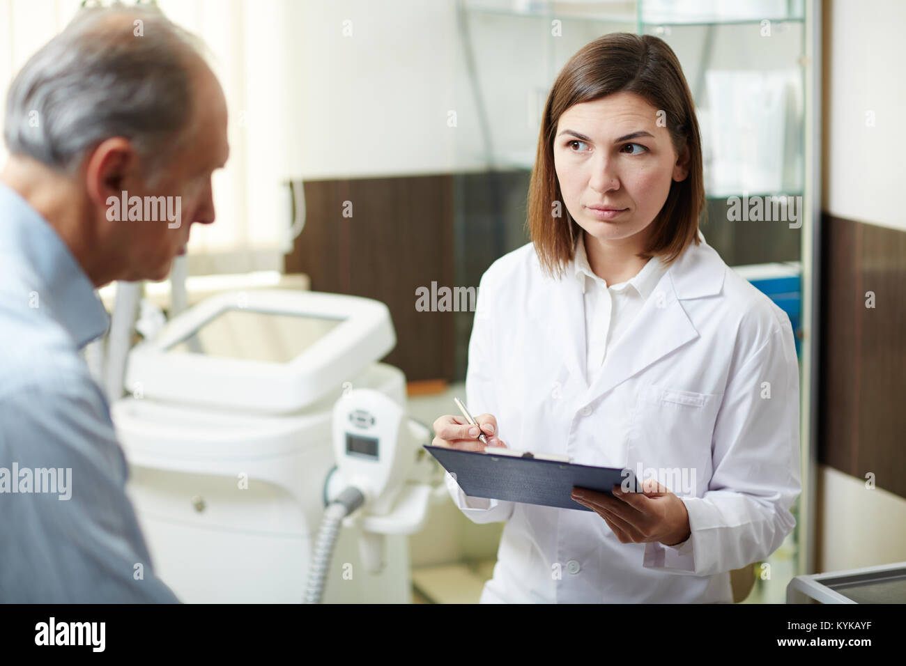 Beschwerden von Patienten Stockfoto