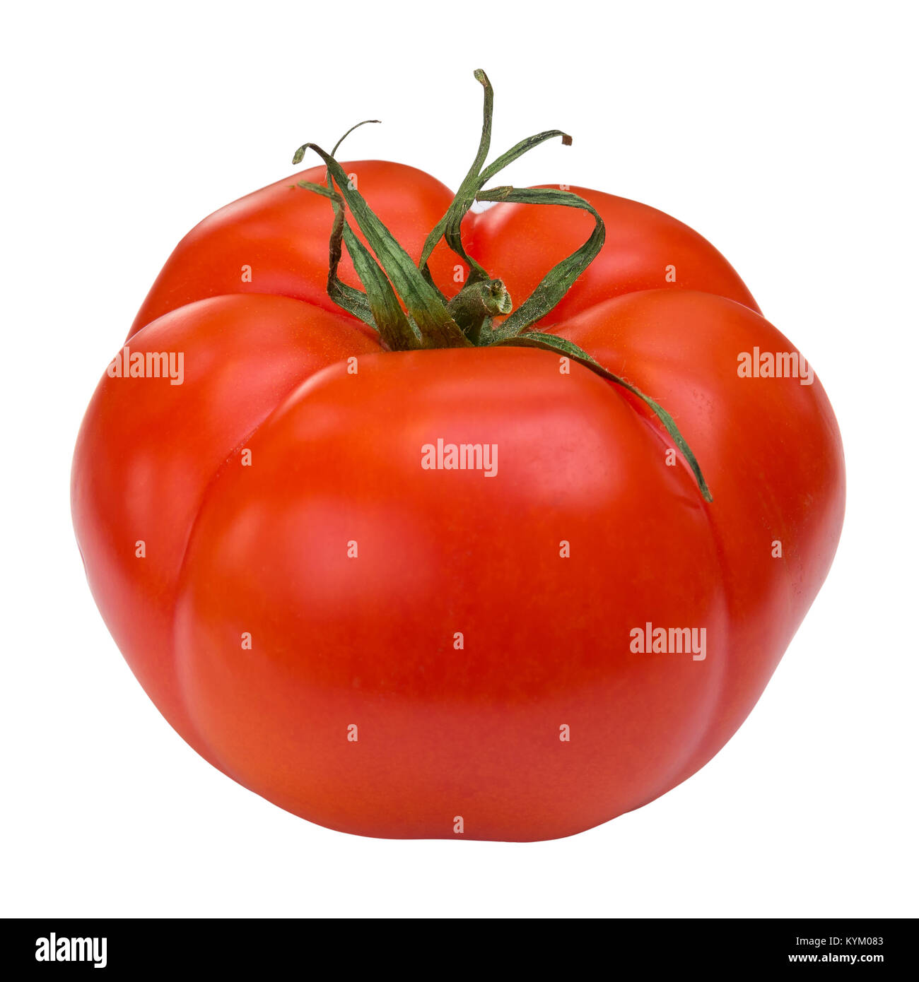 Bio Rindfleisch Tomaten auf weißem Hintergrund Stockfoto