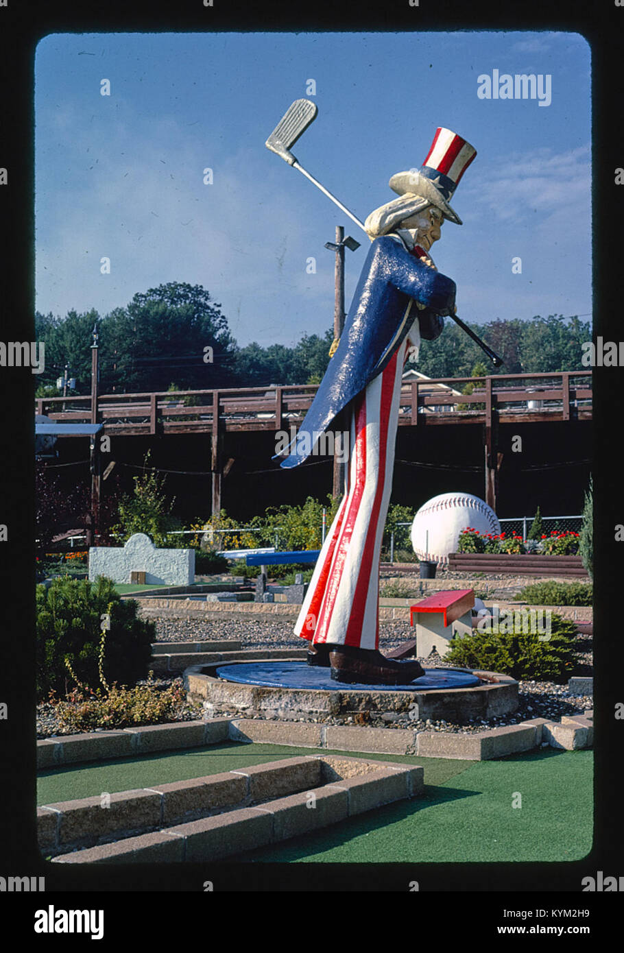 Uncle Sam Loch, Gruß an die USA mini golf, See 37359838332 o Stockfoto