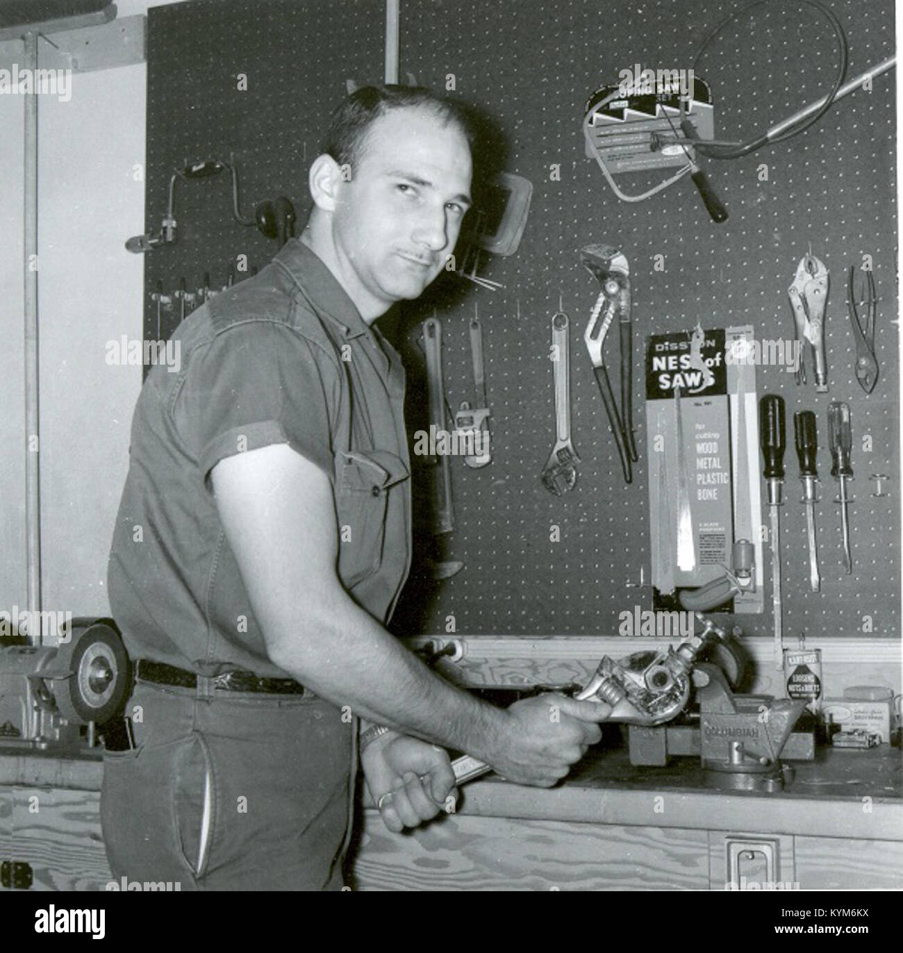 Ein historisches Foto von R. Weaver im Huerfano County Hospital in Walsenburg, Colorado. Stockfoto