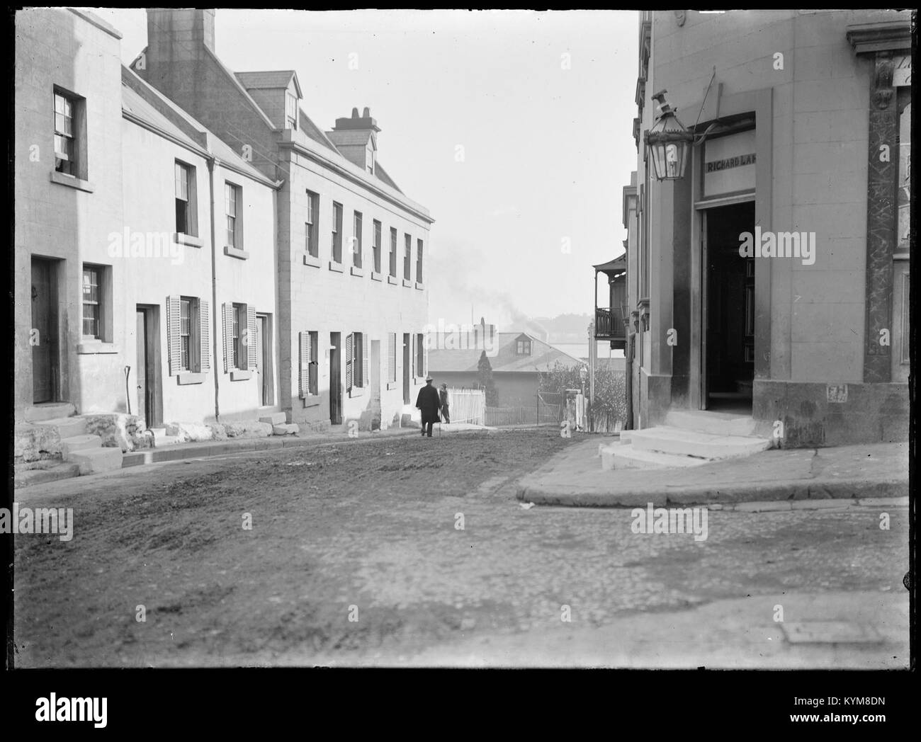 Eine Sammlung von Glasnegativen von William Bettington, die die Rocks Area in Sydney, Australien, zwischen 1890 und 1910 darstellen. Stockfoto