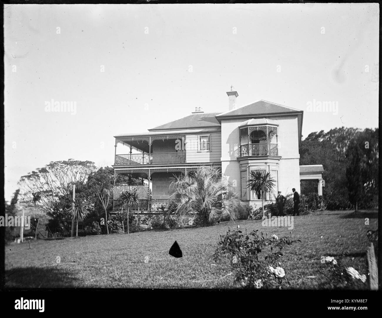 Eine Sammlung von Glasnegativen mit Bildern von Sydney und den Blue Mountains, die historische Ausblicke auf diese berühmten australischen Orte zeigen. Stockfoto