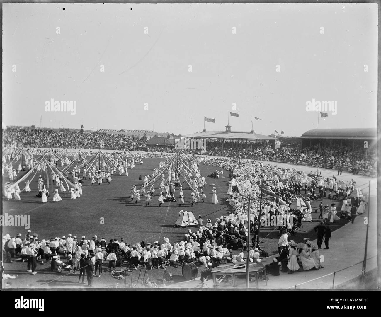 Sammlung von Glasnegativen mit Bildern von Sydney und den Blue Mountains, die historische Szenen und Landschaften zeigen. Stockfoto