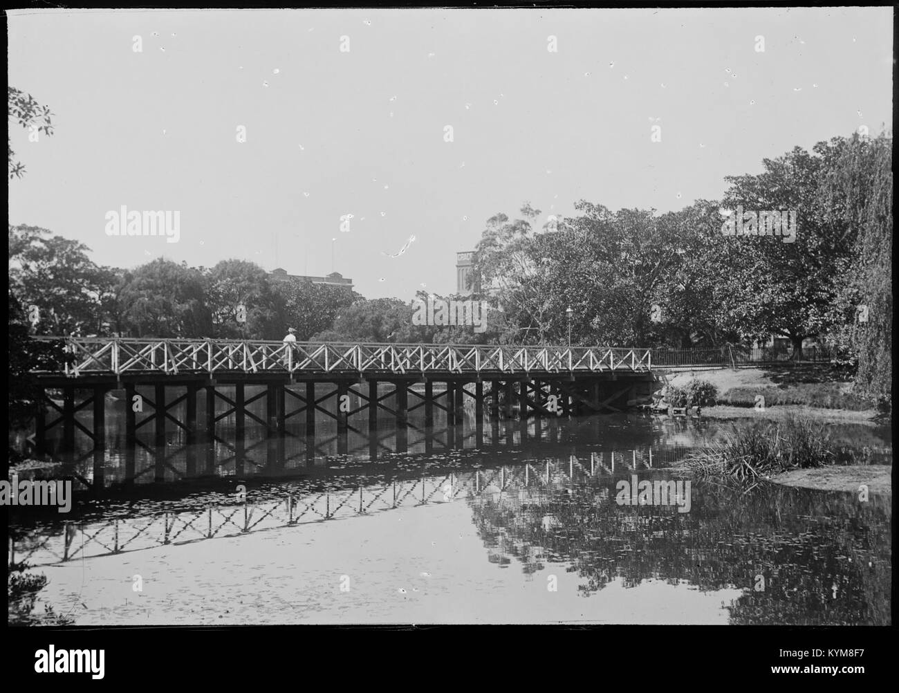 Sammlung von Glasnegativen mit Bildern von Sydney und den Blue Mountains in Australien, die die Landschaft und Architektur der Region einfangen. Stockfoto