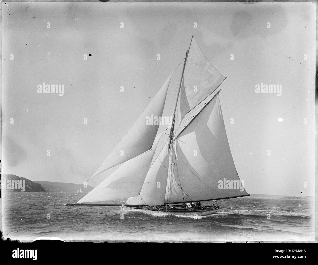 Sammlung von Glasnegativen, die Szenen von Sydney und Manly darstellen, mit Blick auf diese berühmten australischen Orte aus dem frühen 20. Jahrhundert. Stockfoto