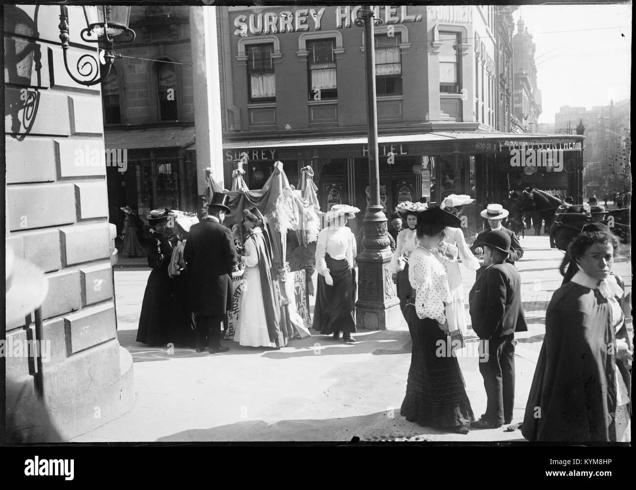 Eine Sammlung von Glasnegativen mit Bildern von Sydney und Manly, Australien, die die Stadt- und Küstenlandschaft aus dem frühen 20. Jahrhundert einfangen. Stockfoto