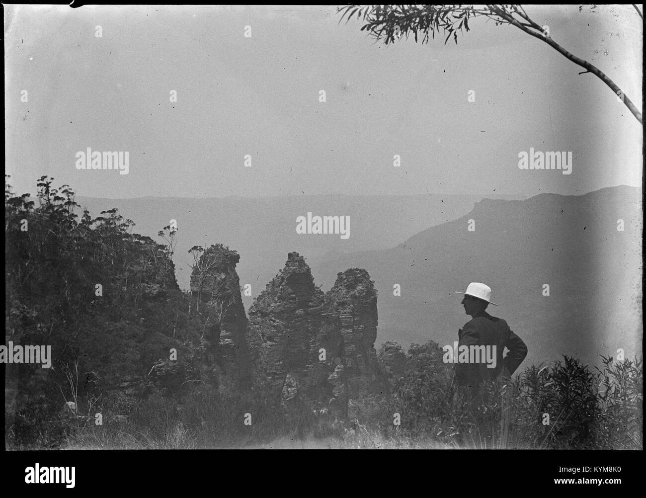 Diese Sammlung von Glasnegativen fängt den Blick auf Sydneys berühmte Regionen wie Clovelly, Coogee und Manly ein und zeigt die Landschaften der australischen Küste aus dem frühen 20. Jahrhundert. Stockfoto