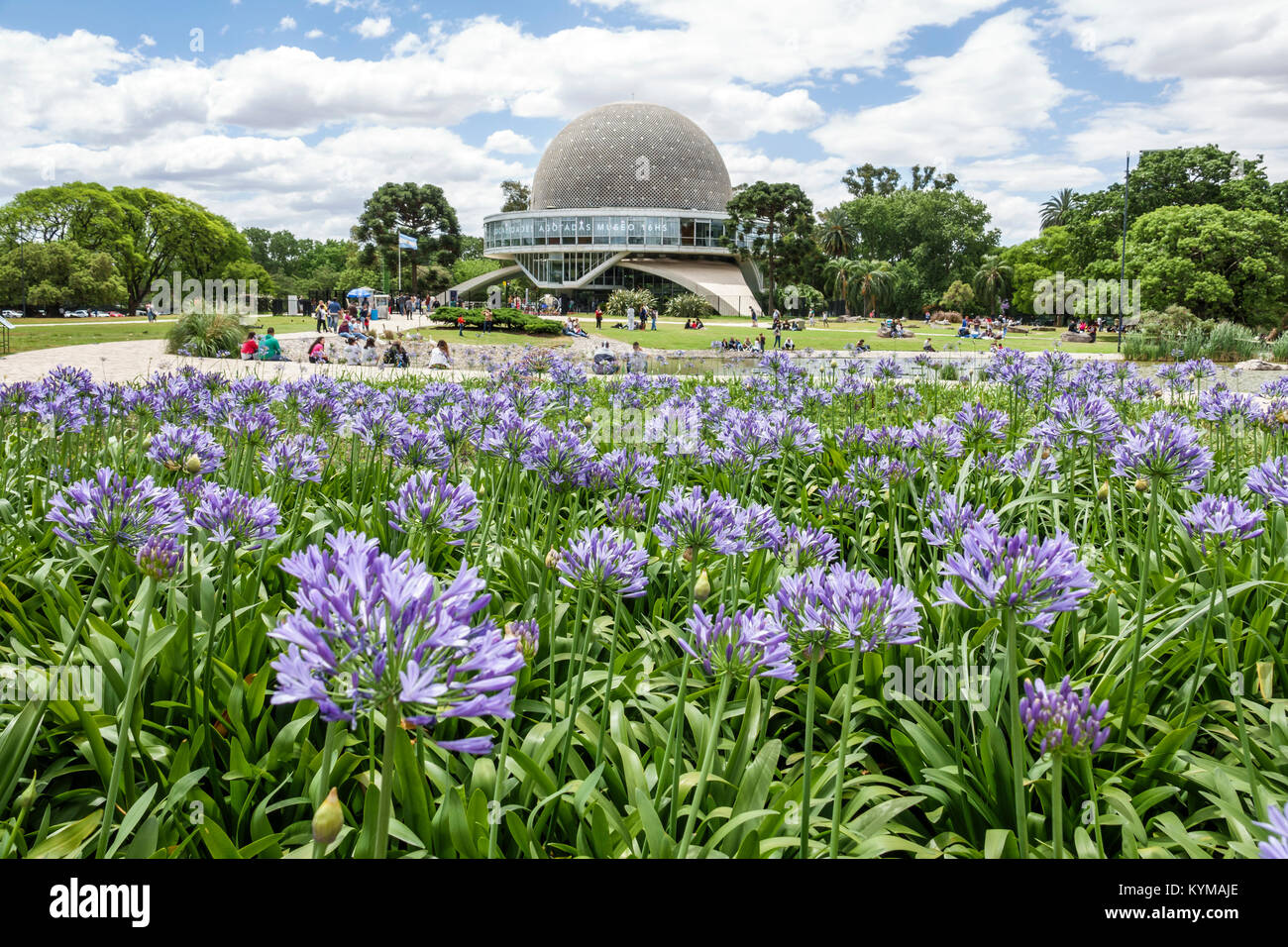 Buenos Aires Argentinien,Bosques de Palermo,Parque 3 de Febrero,öffentlicher Park,Planetario Galileo Galilei Planetarium,Garten,Gebäude,Kuppel,moderner Architekt Stockfoto