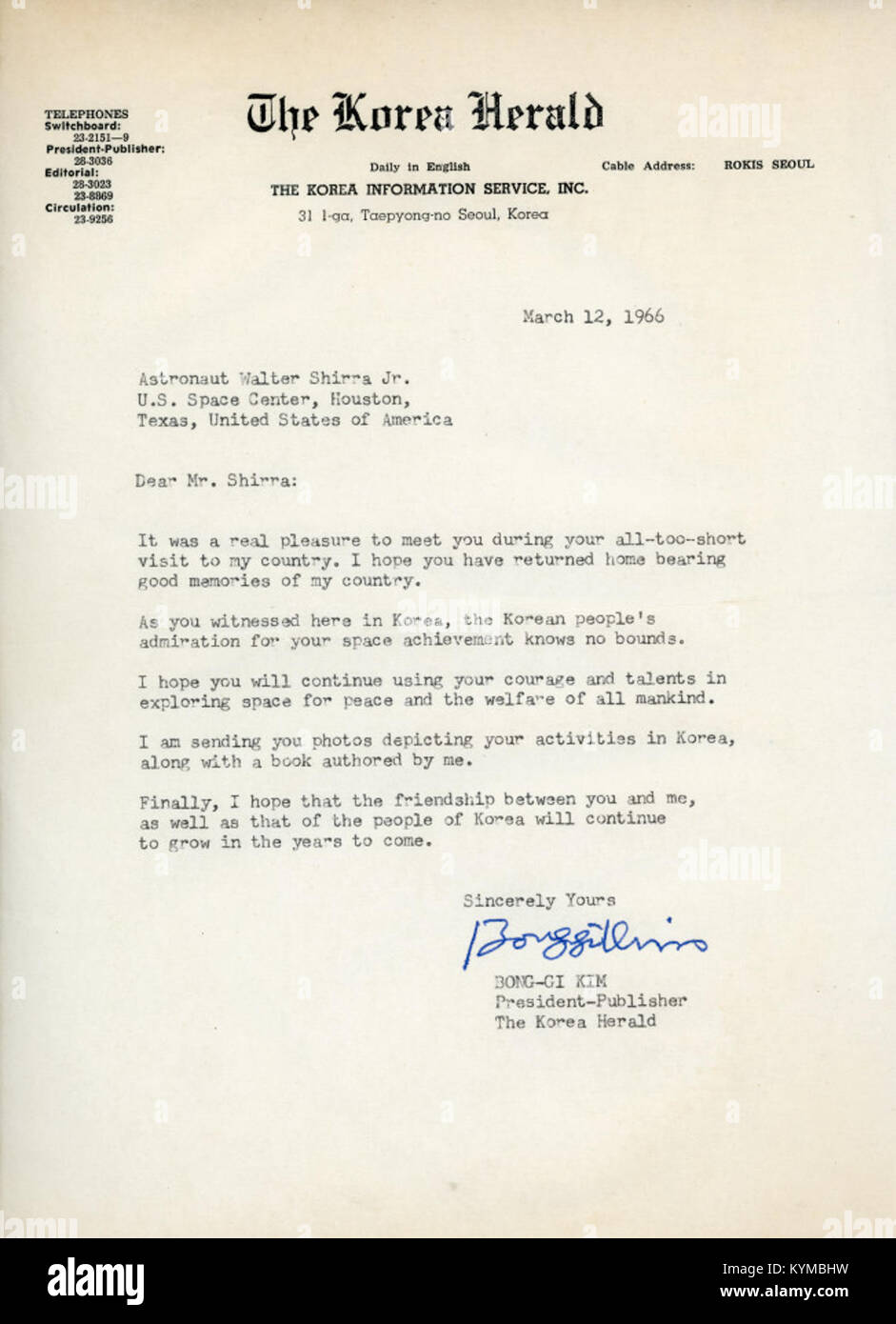 Ein Bild aus der Wally Schirra-Sammlung, das einen wichtigen Moment im Leben des Astronauten darstellt und seine Beteiligung an wichtigen NASA-Missionen widerspiegelt. Stockfoto