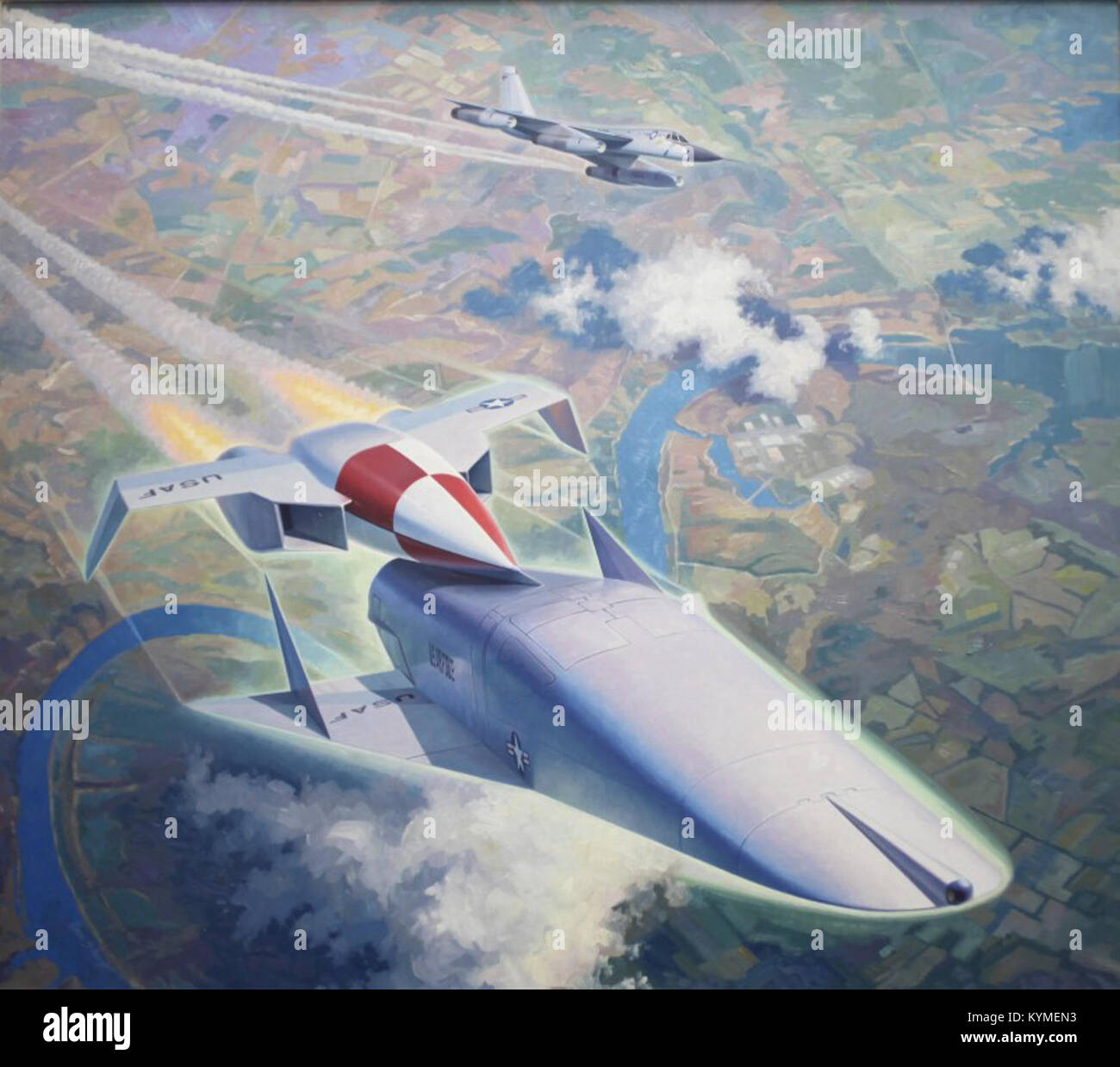 Ein kuratorisches Bild aus einer Ausstellung, das eine Sammlung von Artefakten zeigt. Das Foto zeigt Gegenstände, die sorgfältig ausgewählt wurden, um ihre historische Bedeutung und ihren kulturellen Wert im Kontext der Ausstellung zu haben. Stockfoto