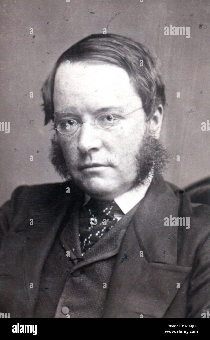 Ein Foto aus dem 19. Jahrhundert von Lyon Playfair, Baron Playfair, zeigt den berühmten Chemiker in einem formellen Porträt, komplett mit Hammelschnitzel und Brille. Stockfoto