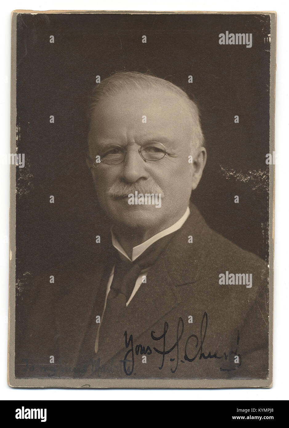 Eine Vintage-Fotografie von Frederick S. Church, einem einflussreichen Künstler, der für seine Beiträge zur amerikanischen Kunst bekannt ist Stockfoto