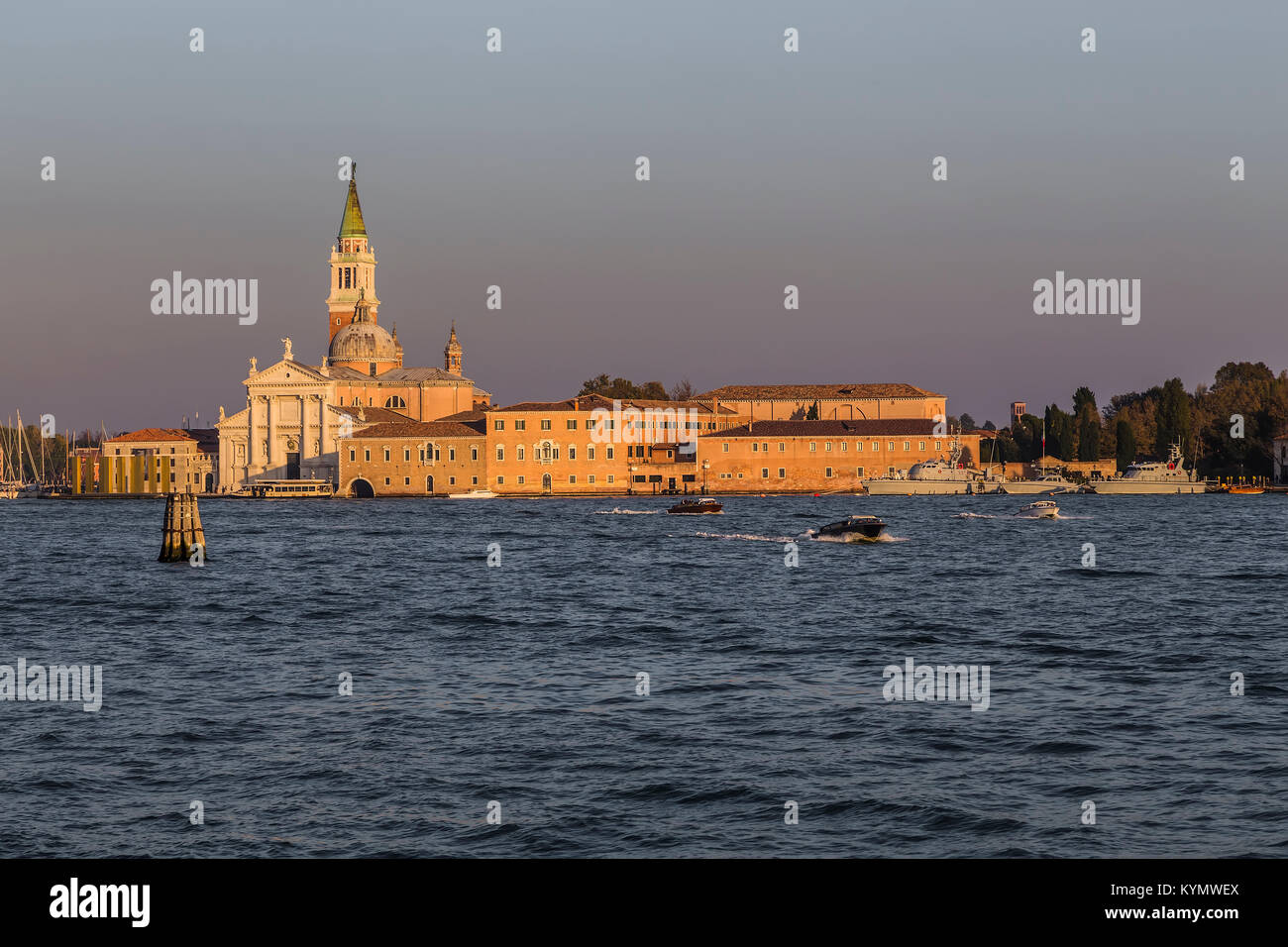 Insel San Giorgio Maggiore und der Kirche mit dem gleichen Namen. Venedig. Italien Stockfoto